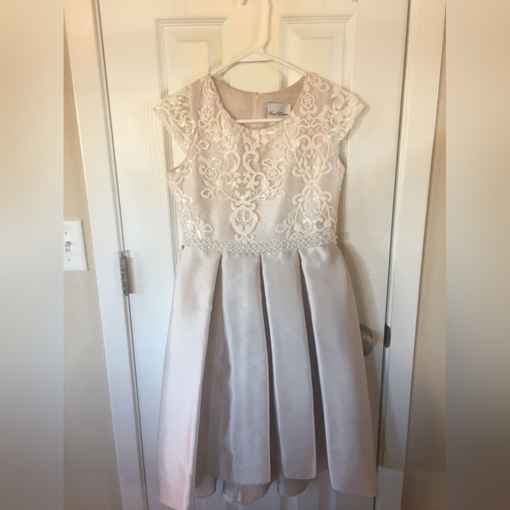 Rare Editions dress, Size 14, Biege